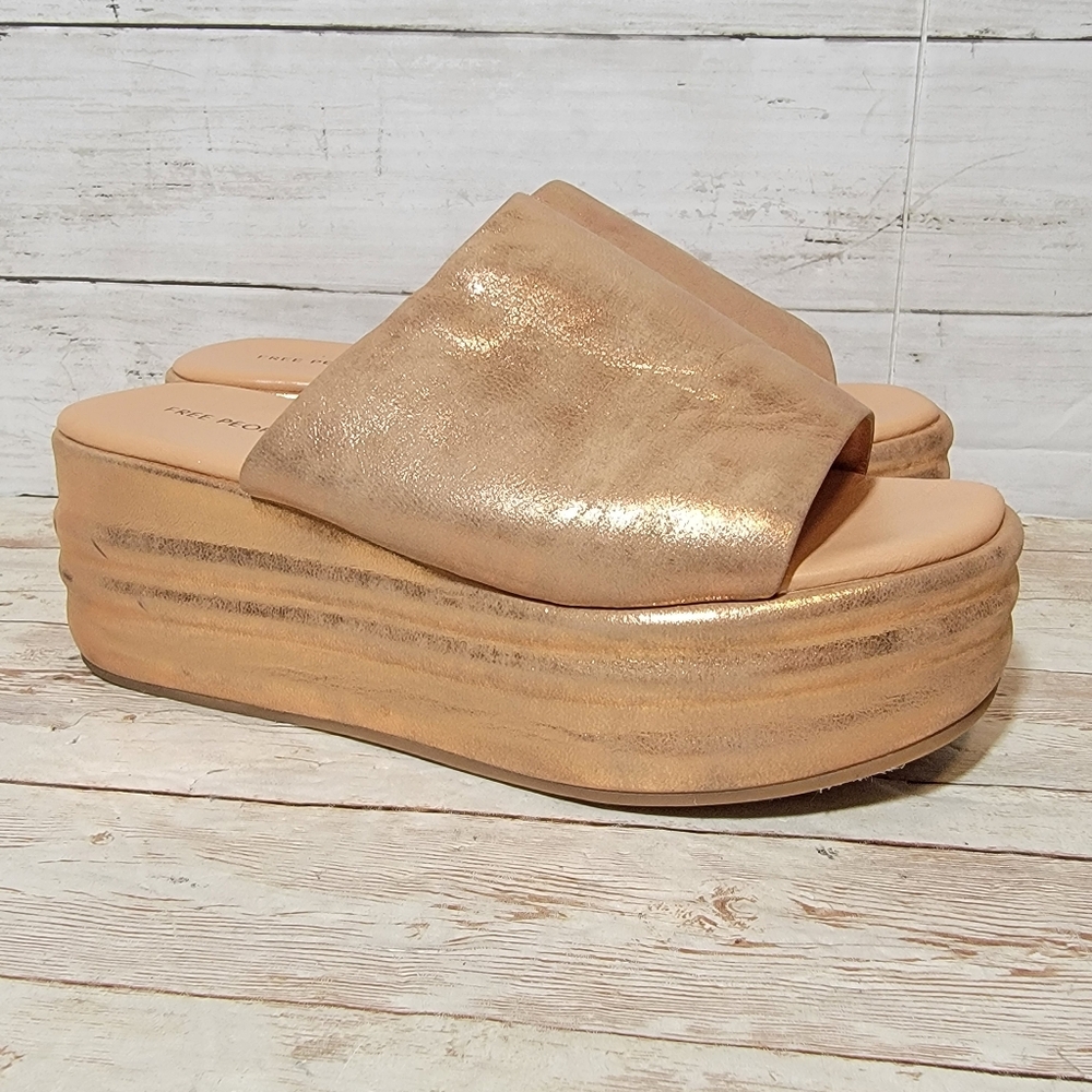 Free People Harbor Sandals in rose gold
